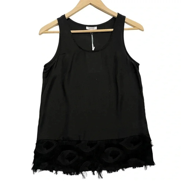 NWT Maette x Stella & Dot Aviva Sleeveless Fringe Hem Blouse - Picture 2 of 5